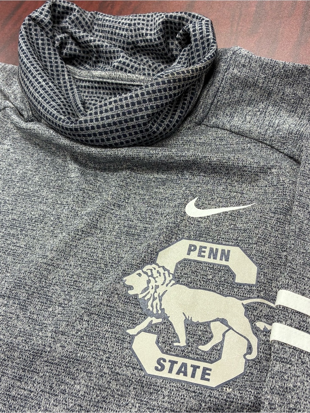 Nike Grey Penn State Cowl Neck Performance Pullover